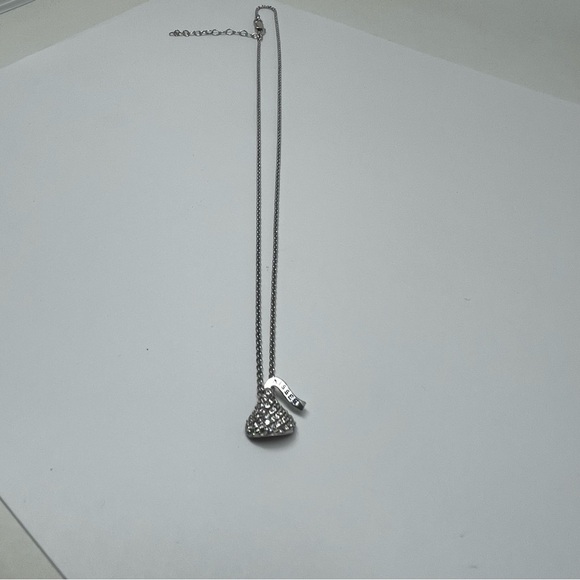Hershey’s Kiss Necklace Sterling Silver with cubic Zirconiums - Picture 6 of 8